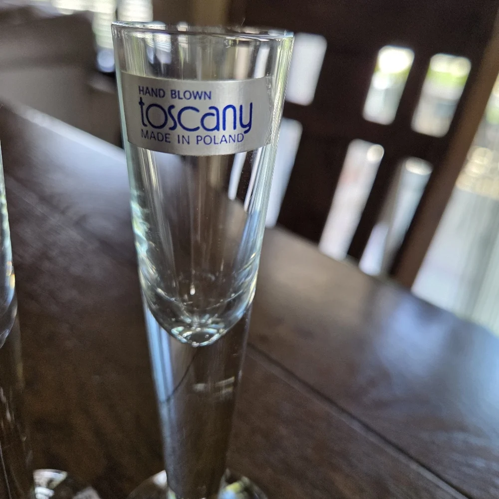 Hand Blown Toscany Made In Poland Cordial Glasses (Set Of 2)